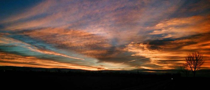 Sonnenuntergang uüber der Steppe